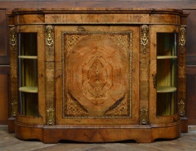 Victorian Walnut Credenza / Display Cabinet SAI3304 - Image 12