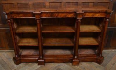 Victorian Walnut Open Bookcase SAI3096 - Image 11