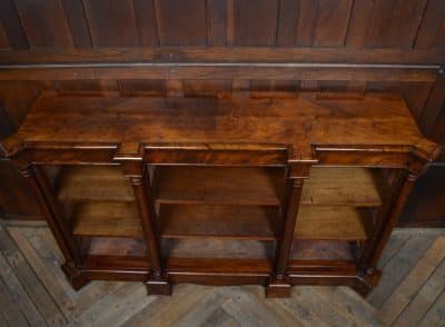 Victorian Walnut Open Bookcase SAI3096 - Image 9