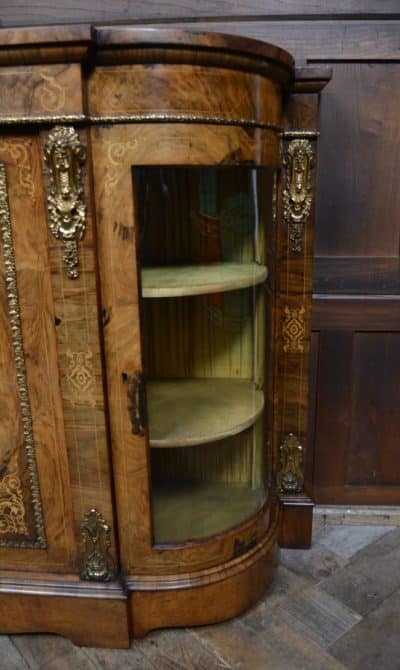 Victorian Walnut Credenza / Display Cabinet SAI3304 Antique Cupboards 5