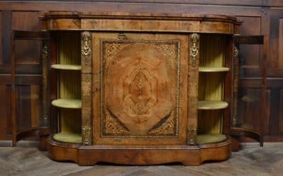 Victorian Walnut Credenza / Display Cabinet SAI3304