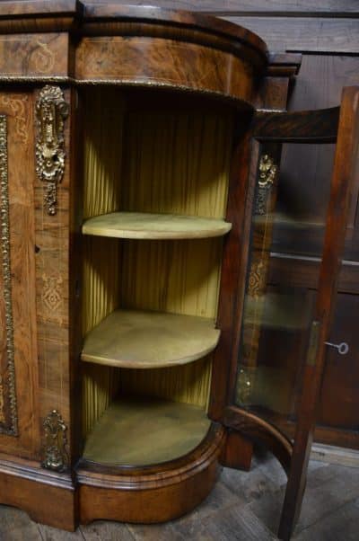 Victorian Walnut Credenza / Display Cabinet SAI3304 Antique Cupboards 19