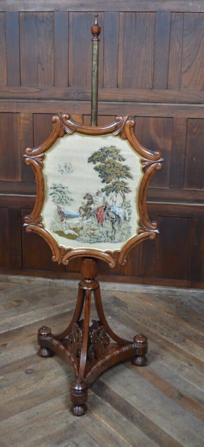 Victorian Rosewood Pole Screen SAI3342 - Image 6