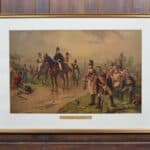 Chromolithograph Wellington At Waterloo SAI3361 Duke of Wellington Antique Art