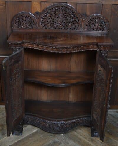 Victorian Burmese Padouk Sideboard / Cabinet SAI3353 Burmese Antique Cabinets 16