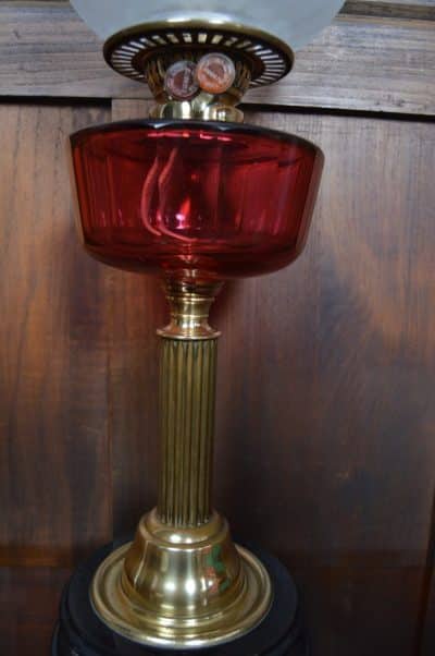 Victorian Brass Oil/ Paraffin Lamp SAI3199 - Image 9