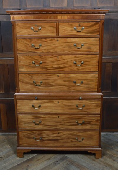 Georgian Mahogany Chest On Chest / Tallboy SAI3344 Georgian Antique Chest Of Drawers 3