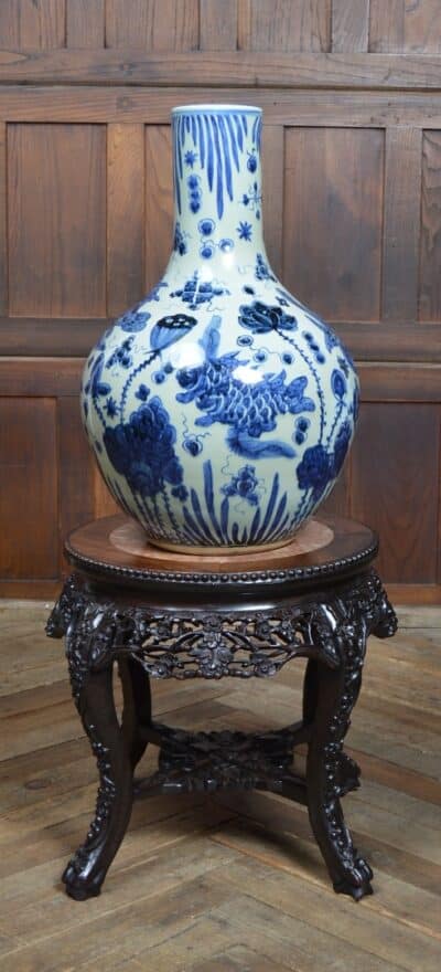 Chinese Marble Top Plant/ Vase Stand SAI3355