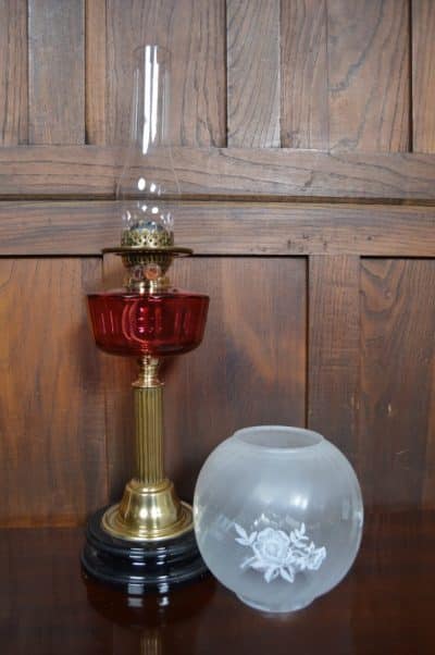 Victorian Brass Oil/ Paraffin Lamp SAI3199 young Antique Lighting 6