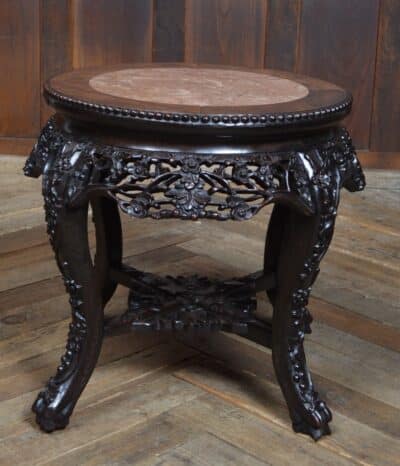Chinese Marble Top Plant/ Vase Stand SAI3355 - Image 3