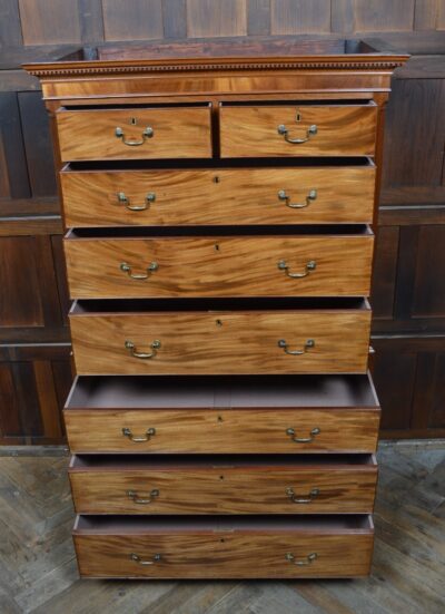 Georgian Mahogany Chest On Chest / Tallboy SAI3344 Georgian Antique Chest Of Drawers 10