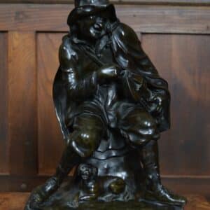 Victorian Bronze Male Figure Playing A Hurdy Gurdy SAI3384 antique bronze Antique Art