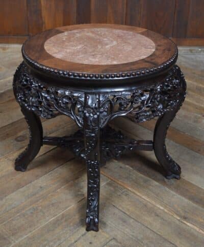 Chinese Marble Top Plant/ Vase Stand SAI3355 - Image 7