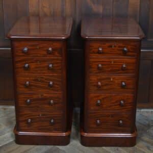 Pair Of Victorian Mahogany Bedside Drawers SAI3367 chest of drawers Antique Chest Of Drawers 3