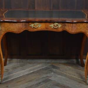 Victorian Walnut Writing Desk SAI3368 A Victorian burr walnut kneehole desk Antique Desks