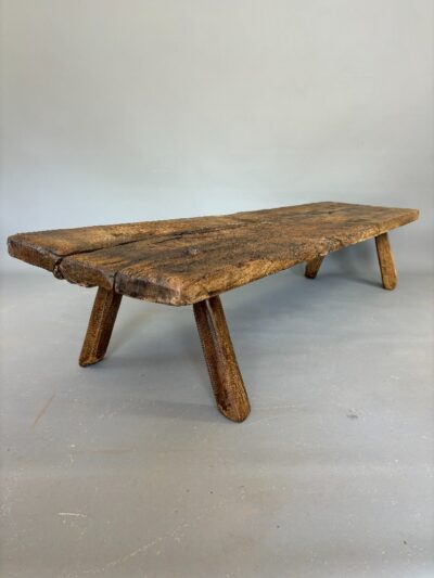 Large 19th Century Oak Pig Bench - Image 8