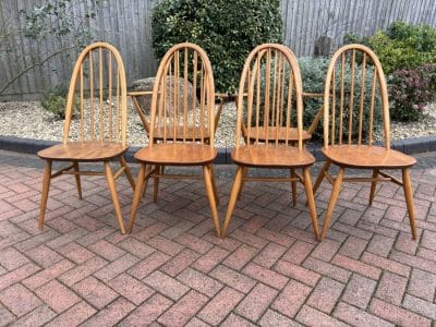 Mid Century Set of Six Ercol Windsor Dining Chairs - Image 2