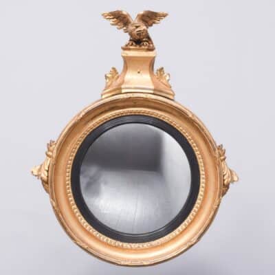 Classic Regency Gilded Convex Mirror