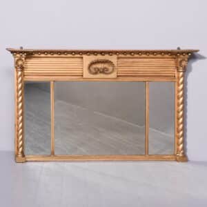 Late Georgian Triptych Carved and Gilded Overmantel Mirror Antique mirrors Scotland Antique Mirrors