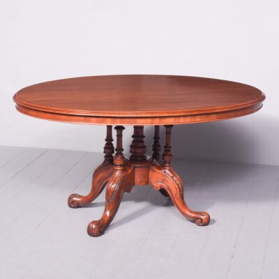 A Mid-Victorian Mahogany Oval Top Breakfast Table - Image 6
