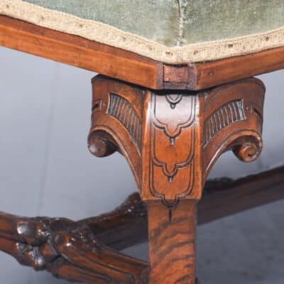 Rare, Victorian Outsized, Fine-Quality Mahogany Duet Stool - Image 2