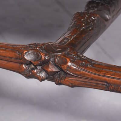 Rare, Victorian Outsized, Fine-Quality Mahogany Duet Stool - Image 6
