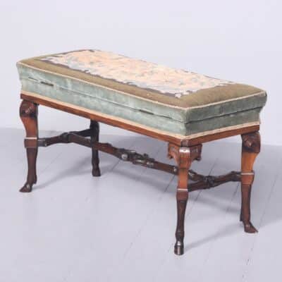 Rare, Victorian Outsized, Fine-Quality Mahogany Duet Stool - Image 10