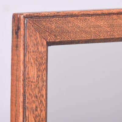 Neat-Sized Cottage Style Oak Cheval Mirror - Image 3