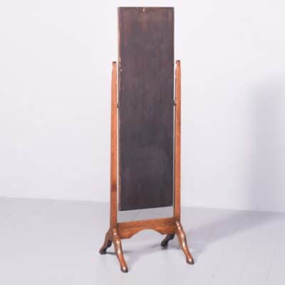 Neat-Sized Cottage Style Oak Cheval Mirror - Image 8