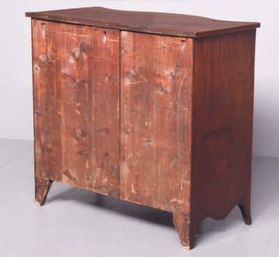 George III Serpentine Fronted Figured Mahogany Chest of Drawers - Image 10
