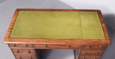 Neat-Sized Victorian Mahogany Knee-Hole Writing Desk - Image 6