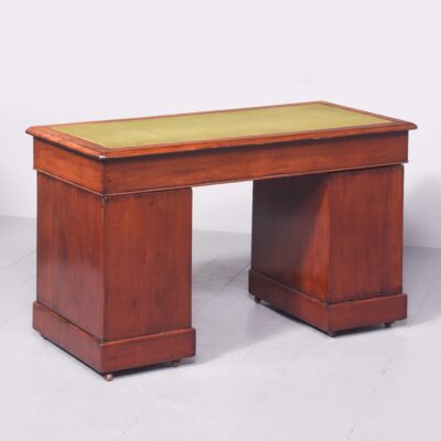 Neat-Sized Victorian Mahogany Knee-Hole Writing Desk - Image 8