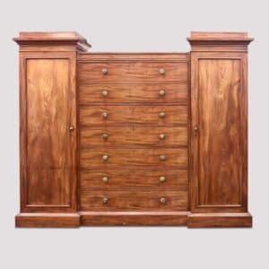 George IV Mahogany Combination Wardrobe/Chest antique chest of drawers Antique Wardrobes