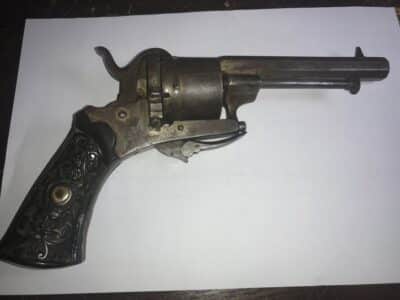 Pin Fire revolver Military & War Antiques 3
