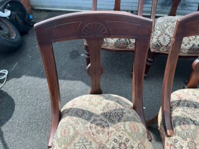 Dining chairs, set of six Victorian mahogany chairs - Image 2