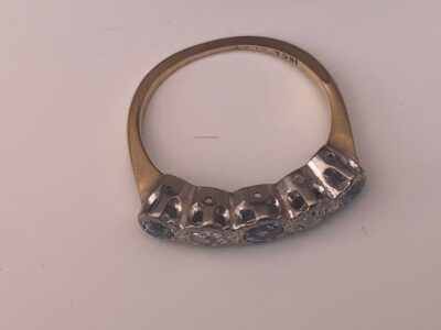 Sapphire & Diamonds 18CT Gold & Platinum - Image 2