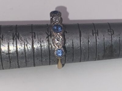 Sapphire & Diamonds 18CT Gold & Platinum - Image 3