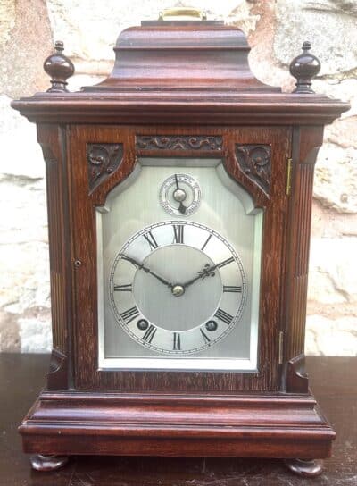 Antique Mahogany Quarter Striking Ting Tang Movement Bracket Clock