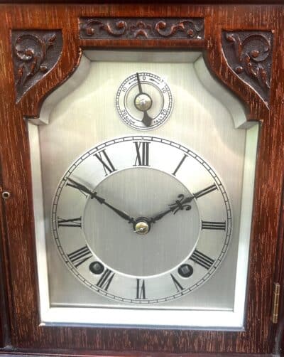 Antique Mahogany Quarter Striking Ting Tang Movement Bracket Clock - Image 5
