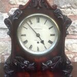 Antique English Single Fusee Bracket Clock Anderson Lyall Place 8 Day Fusee Mantel Clock Antique Clocks