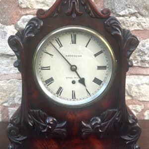 Antique English Single Fusee Bracket Clock Anderson Lyall Place 8 Day Fusee Mantel Clock Antique Clocks