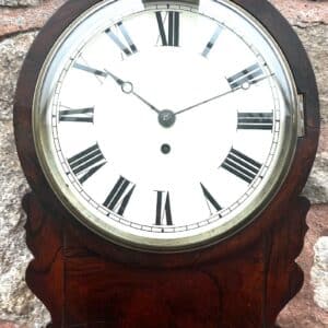 Incredible Rosewood Mini drop dial Clock Fusee movement – circa 1860 fusee Antique Clocks