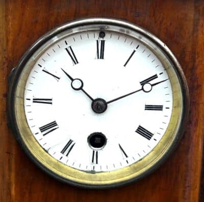 Early Victorian Antique walnut Ebonised 8 day Mantle Clock Circa 1850 - Image 5