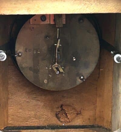 Early Victorian Antique walnut Ebonised 8 day Mantle Clock Circa 1850 - Image 8