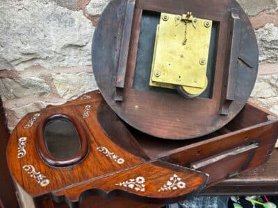 Stunning Antique Rosewood inlaid cased Oldham drop Dial Clock - Image 13