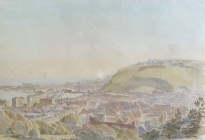Original watercolour 'Dover' by Charles Cheston RWS.1889-1960. Signed. This may be the painting by Cheston exhibited at the RA in 1936 titled Dover and hung in the South rooms.