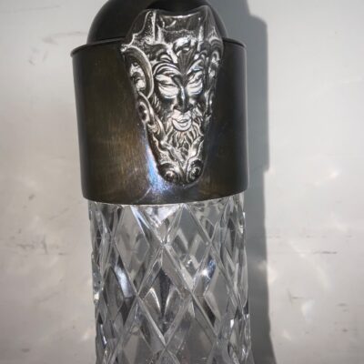 Decanter quality crystal cut glass silver plated - Image 10