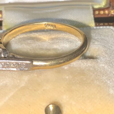 Diamond 18Ct Gold & Platinum Ladies ring. - Image 7