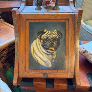 Decorative Pug Coal box Antique Art