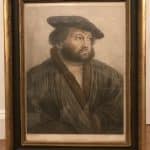 Hans Holbein the Younger (c.1497/98-1543) Self Portrait At Kensington Palace Coloured Stipple Engraving By Francesco Bartolozzi Circa 1798 Antique Art Antique Art